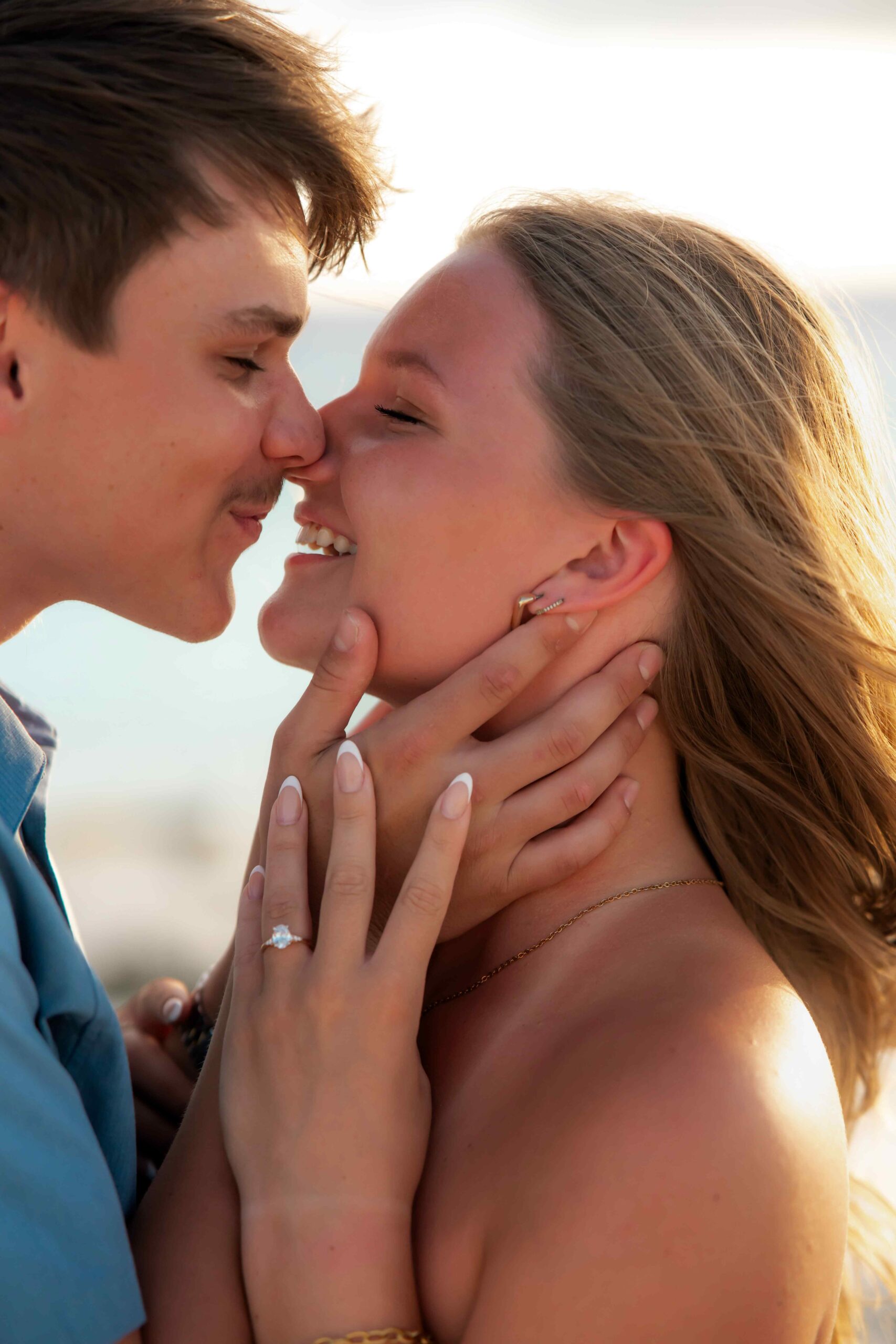 kissing couple proposal photography portfolio